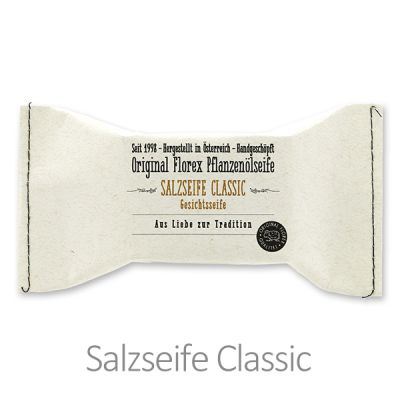 Cold-stirred special soap 100g packed in a stitched paper bag "Love for tradition", Salt classic 