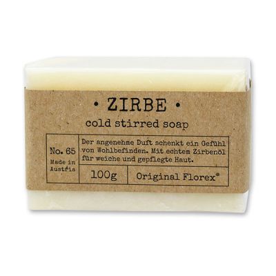 Cold-stirred soap 100g packed in cello "Pure Soaps", Swiss pine 