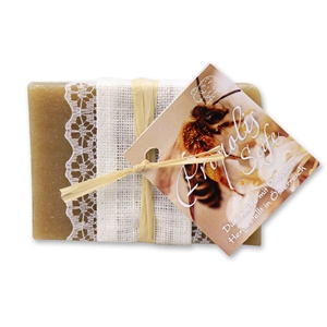 Cold-stirred special soap 100g decorated with a ribbon, Propolis 