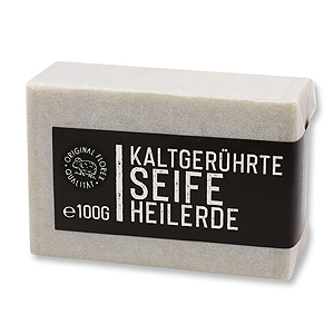 Cold-stirred special soap 100g packed white "Black Edition", Healing earth 