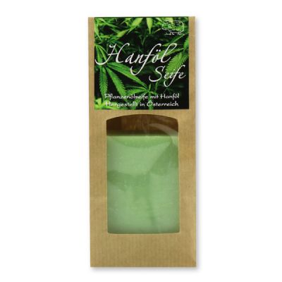Cold-stirred special soap 100g packed in a brown bag, Hemp oil 