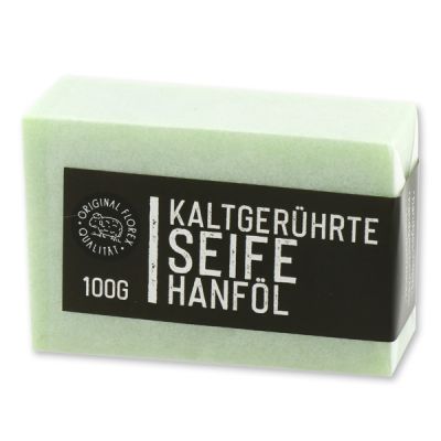 Cold-stirred special soap 100g packed white "Black Edition", Hemp oil 