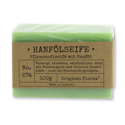 Cold-stirred special soap 100g packed in cello "Pure Soaps", Hemp oil 