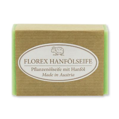 Cold-stirred special soap 100g brown paper, Hemp oil 
