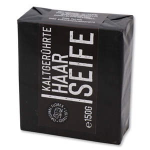 Sepcial cold-stirred soap 150g "Black Edition" packed black, Hair soap 