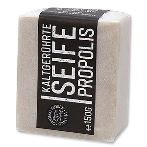 Special cold-stirred soap 150g "Black Edition" packed white, Propolis 