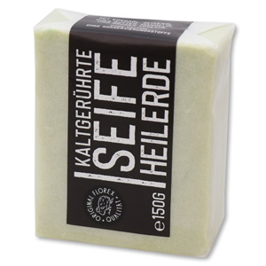 Special cold-stirred soap 150g "Black Edition" packed white, Healing earth 