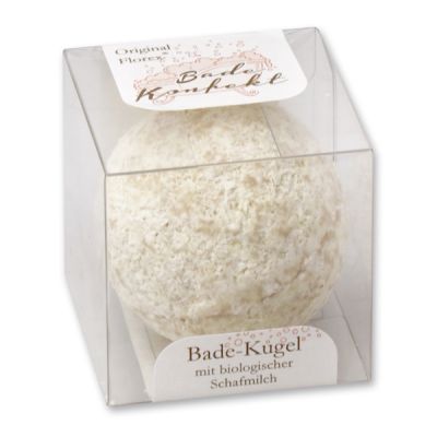 Bath butter ball with sheep milk 50g in box, Coconut 