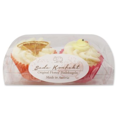 Bath butter cupcake with sheep milk 45g in a cellophane bag, Set of 2 