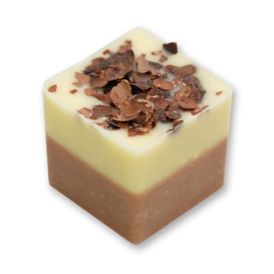 Bath butter cube with sheep milk 50g, Cacao peel/Vanilla 