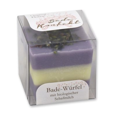 Bath butter cube with sheep milk 50g in box, Lavender 