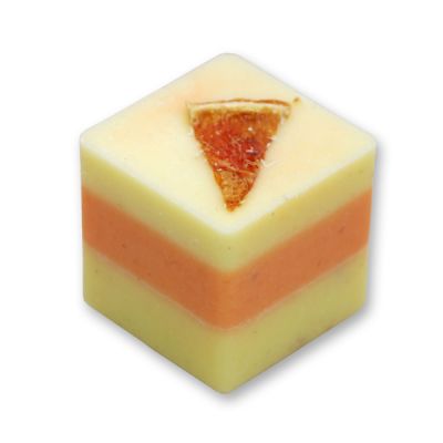 Bath butter cube with sheep milk 50g, Mandarin/Orange 