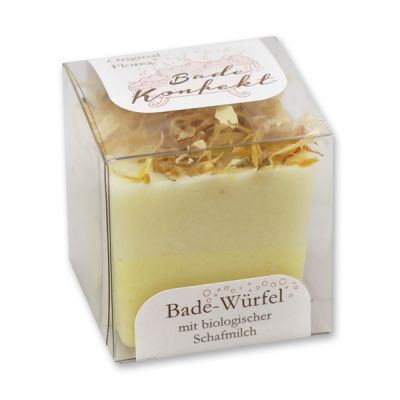 Bath butter cube with sheep milk 50g in box, Marigold 
