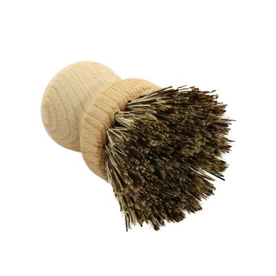 Wooden bristle brush for pots and pans 