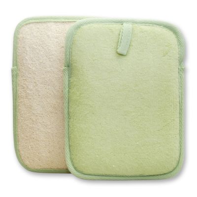 massaging washcloth, green 