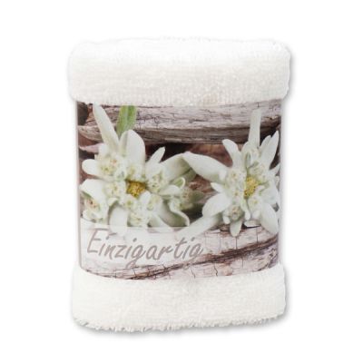 Hand towel 30x30cm "Einzigartig", white 