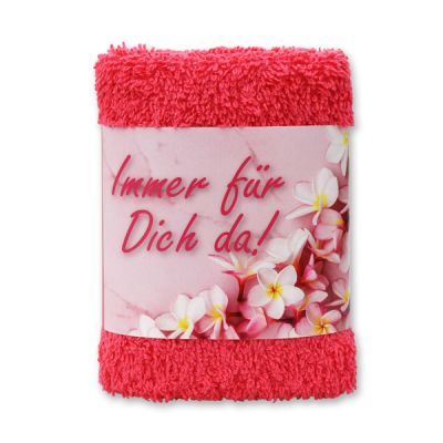 Hand towel 30x30cm "Immer für Dich da!", pink 