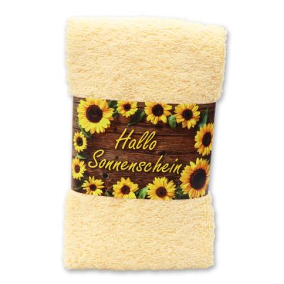 Guest towel 30x50cm "Hallo Sonnenschein", yellow 