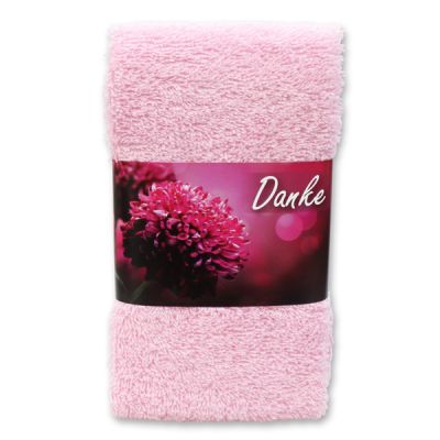 Guest towel 30x50cm "Danke", rose 