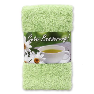 Guest towel 30x50cm "Gute Besserung", green 