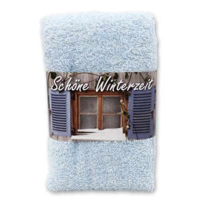 Guest towel 30x50cm "Schöne Winterzeit", blue 