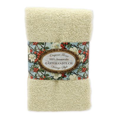 Towel 30x50cm "Vintage motif 209", creme 