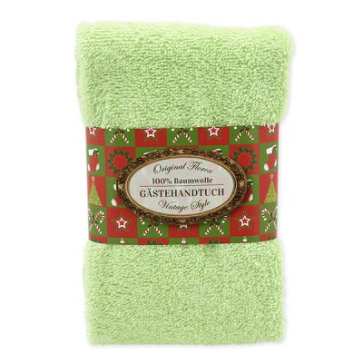 Towel 30x50cm "Vintage motif 86", green 