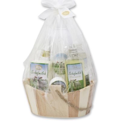 Wooden basket set 8 pieces in a cellophane bag, Classic 