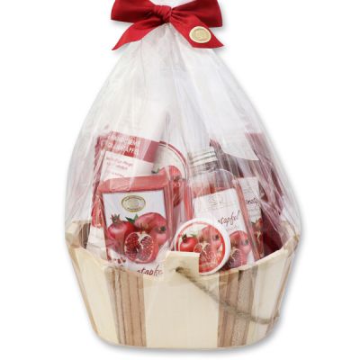 Wooden basket set 8 pieces in a cellophane bag, Pomegranate 