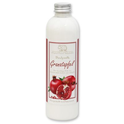 Bodymilk mit biologischer Schafmilch 250ml in der Flasche, Granatapfel 