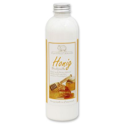 Bodymilk with organic sheep milk 250ml in the bottle, Honey 