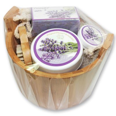Wooden basket set 6 pieces, Lavender 