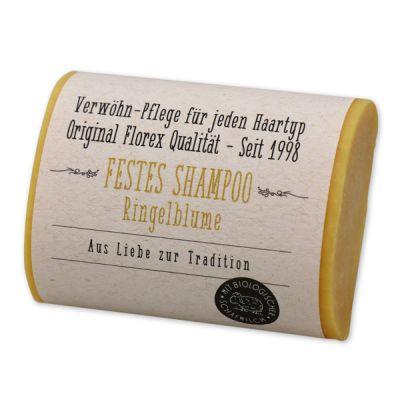 Hard shampoo 100g wrapped with a paper, Marigold 