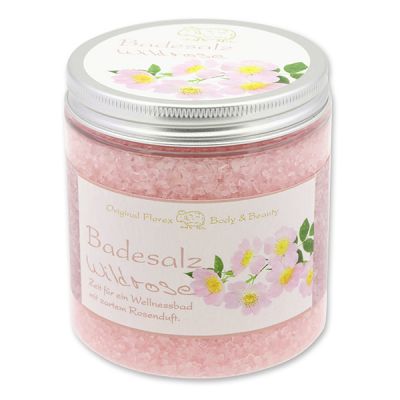 Bath salt 300g in a container modern, Wild rose 