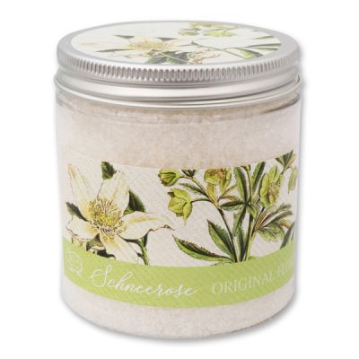 Bath salt 300g in a container, Christmas rose white 