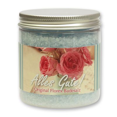 Bath salt 300g in a container "Alles Liebe", Forget-me-not 