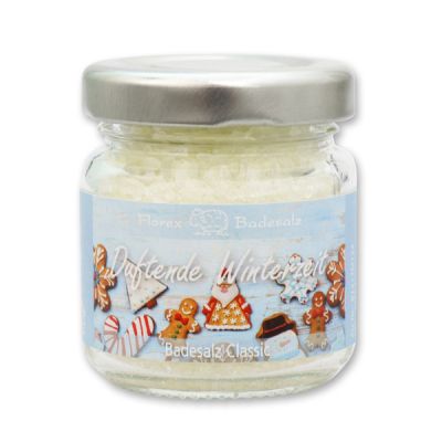 Bath salt 60g in a glass jar "Duftende Winterzeit", Classic 