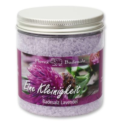 Bath salt 300g in a container "Eine Kleinigkeit", Lavender 