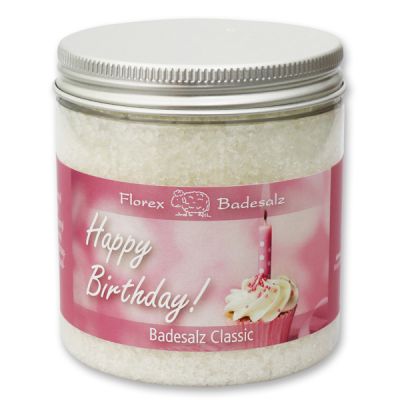 Bath salt 300g in a container "Happy Birthday", Classic 