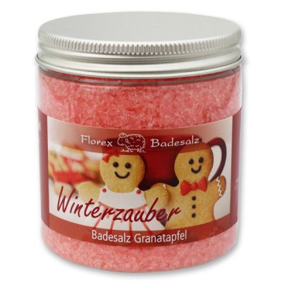 Bath salt 300g in a container "Winterzauber", Pomegranate 