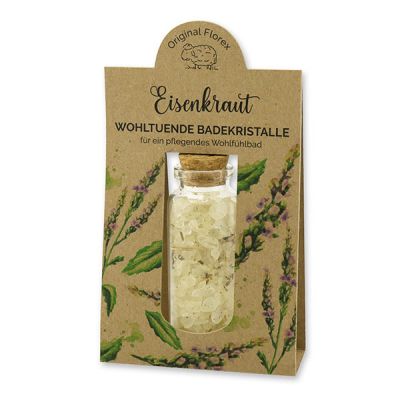 Bath salt rough 40g in a glass jar with a cork "feel-good time", Verbena 