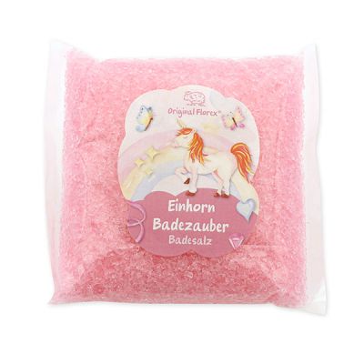 Bath salt 120g in a cellophane bag "Einhorn Badezauber", Flower magic 