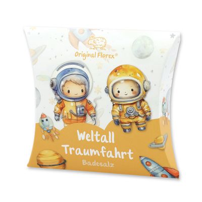 Bath salt 120g in a pillow "Weltall Traumfahrt", Fruit dream 