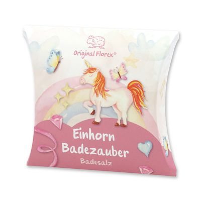 Bath salt 120g in a pillow "Einhorn Badezauber", Flower magic 