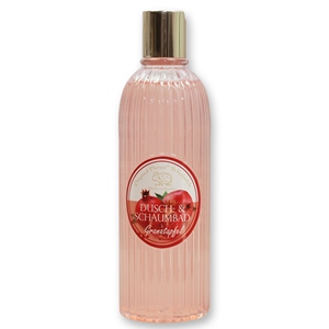 Shower- & foam bath with organic sheep milk 330ml in the bottle, Pomegranate 
