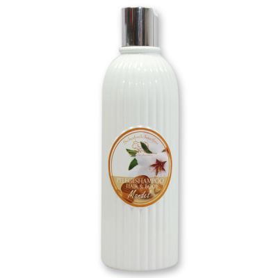 Pflegeshampoo Hair&Body mit biologischer Schafmilch 330ml in der Flasche, Mandel 
