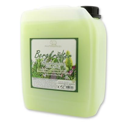 Shampoo hair&body with organic sheep milk refill 5L in a canister, Mountain herbs 