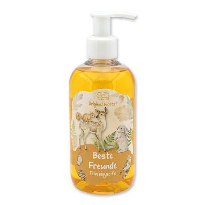 Liquid soap with organic sheep milk 300ml in a dispenser "Beste Freunde", Fruit dream 