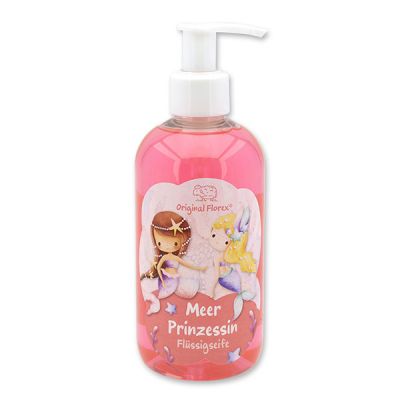 Liquid soap with organic sheep milk 300ml in a dispenser "Meer Prinzessin", Flower magic 