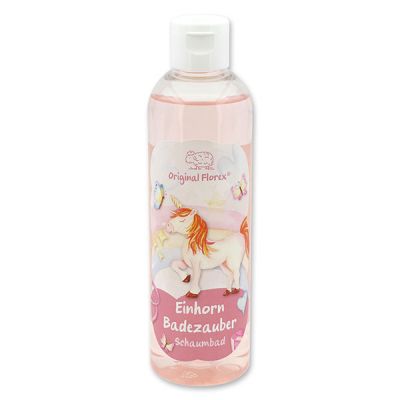 Foam bath with organic sheep milk 250ml in a bottle "Einhorn Badezauber", Flower magic 